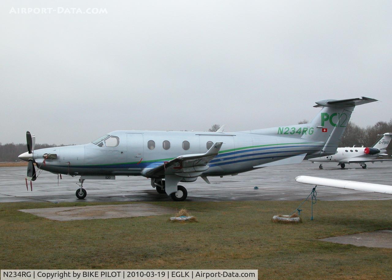N234RG, 2003 Pilatus PC-12/45 C/N 520, VISITING PC12 AT A DAMP BLACKBUSHE