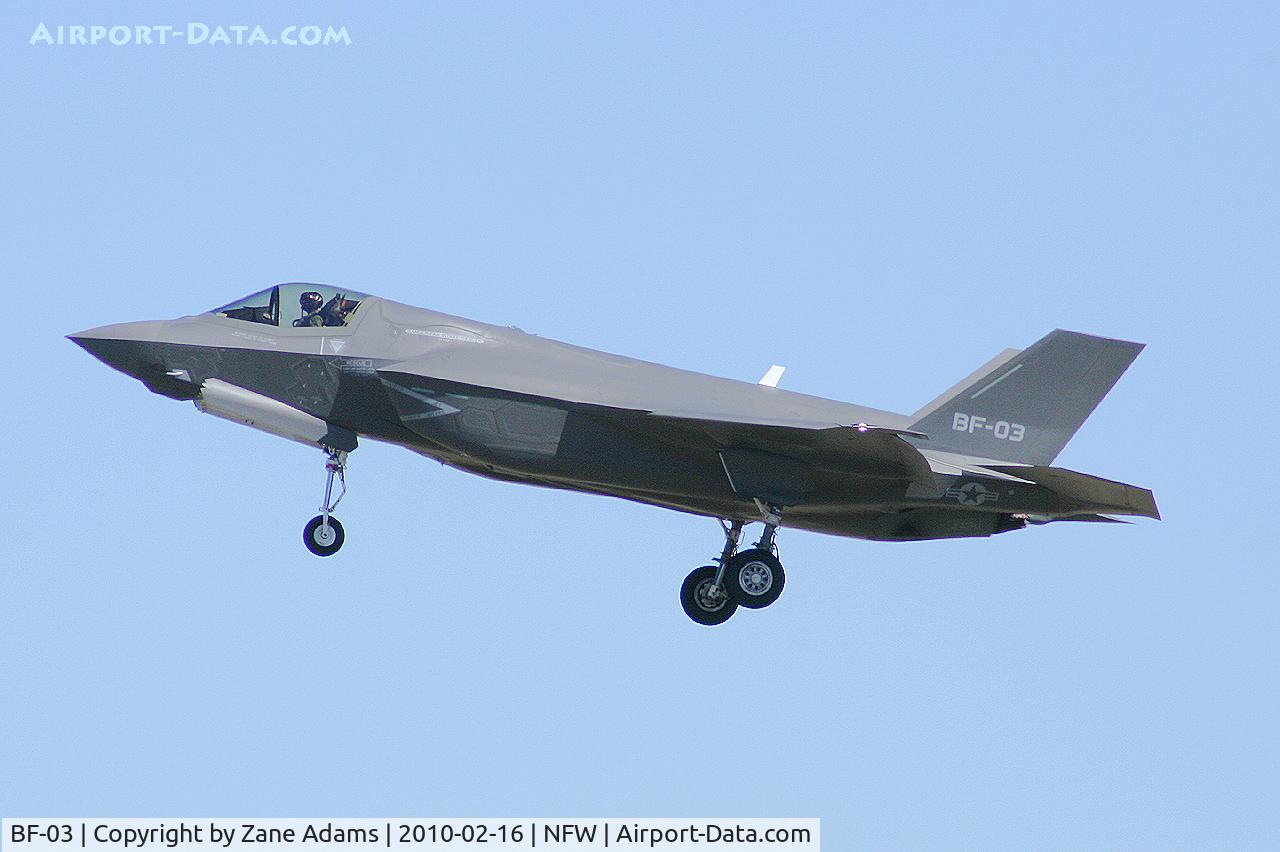BF-03, 2010 Lockheed Martin F-35B Lightning II C/N BF-03, The Third F-35B flight test at NASJRB Fort Worth