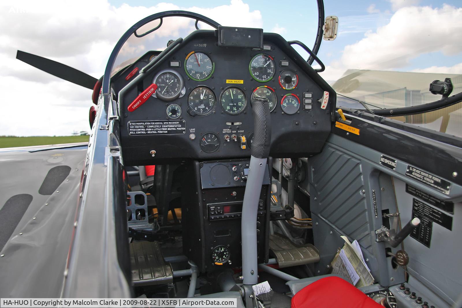 HA-HUO, 1995 Sukhoi Su-29 C/N 80-01, Rear Cockpit. Sukhoi Su-29 at Fishburn Airfield, UK in 2009.