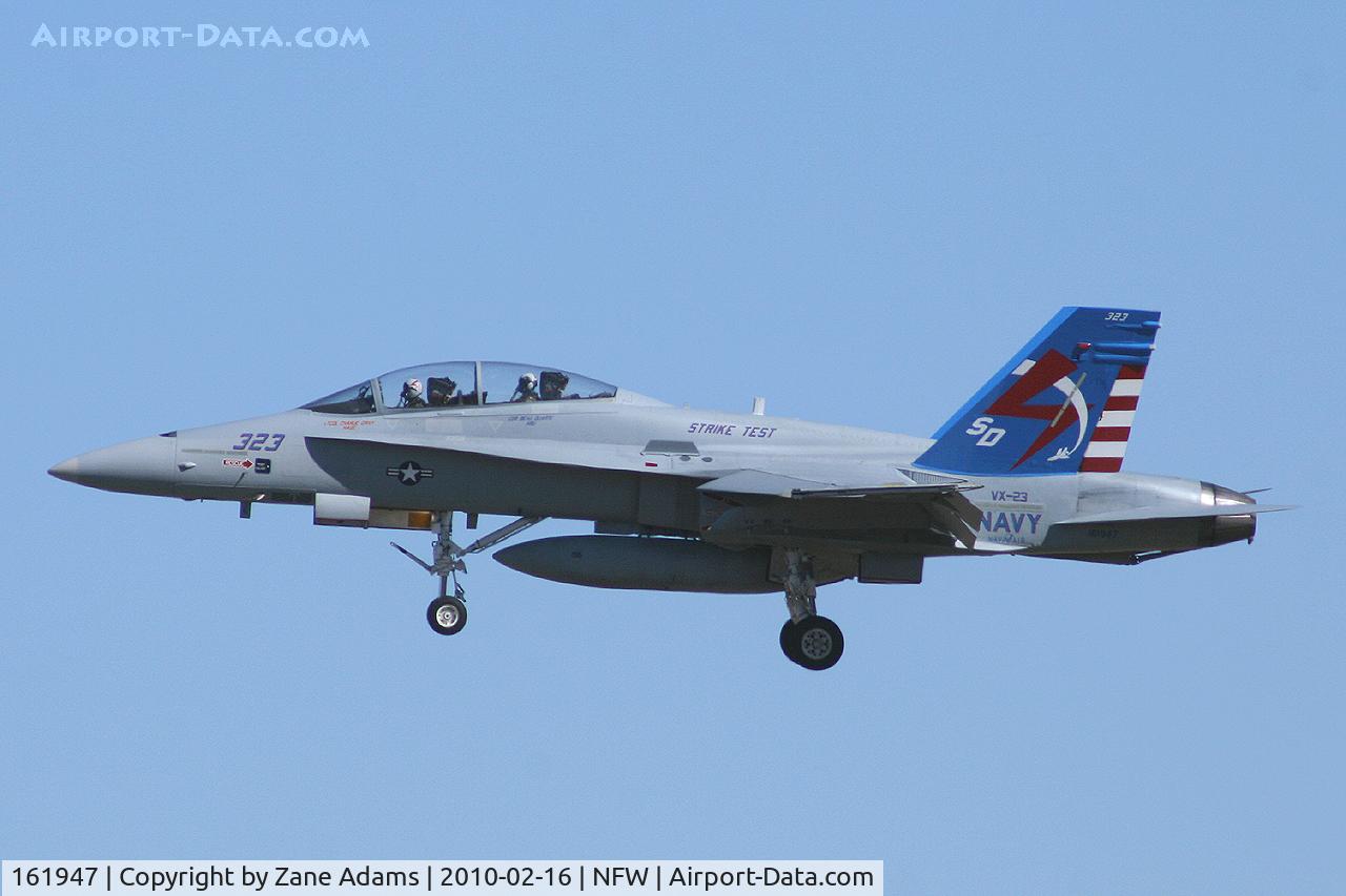 161947, McDonnell Douglas F/A-18B Hornet C/N 0155/B036, VX-23 F/A-18B flying in support of the F-35 program.