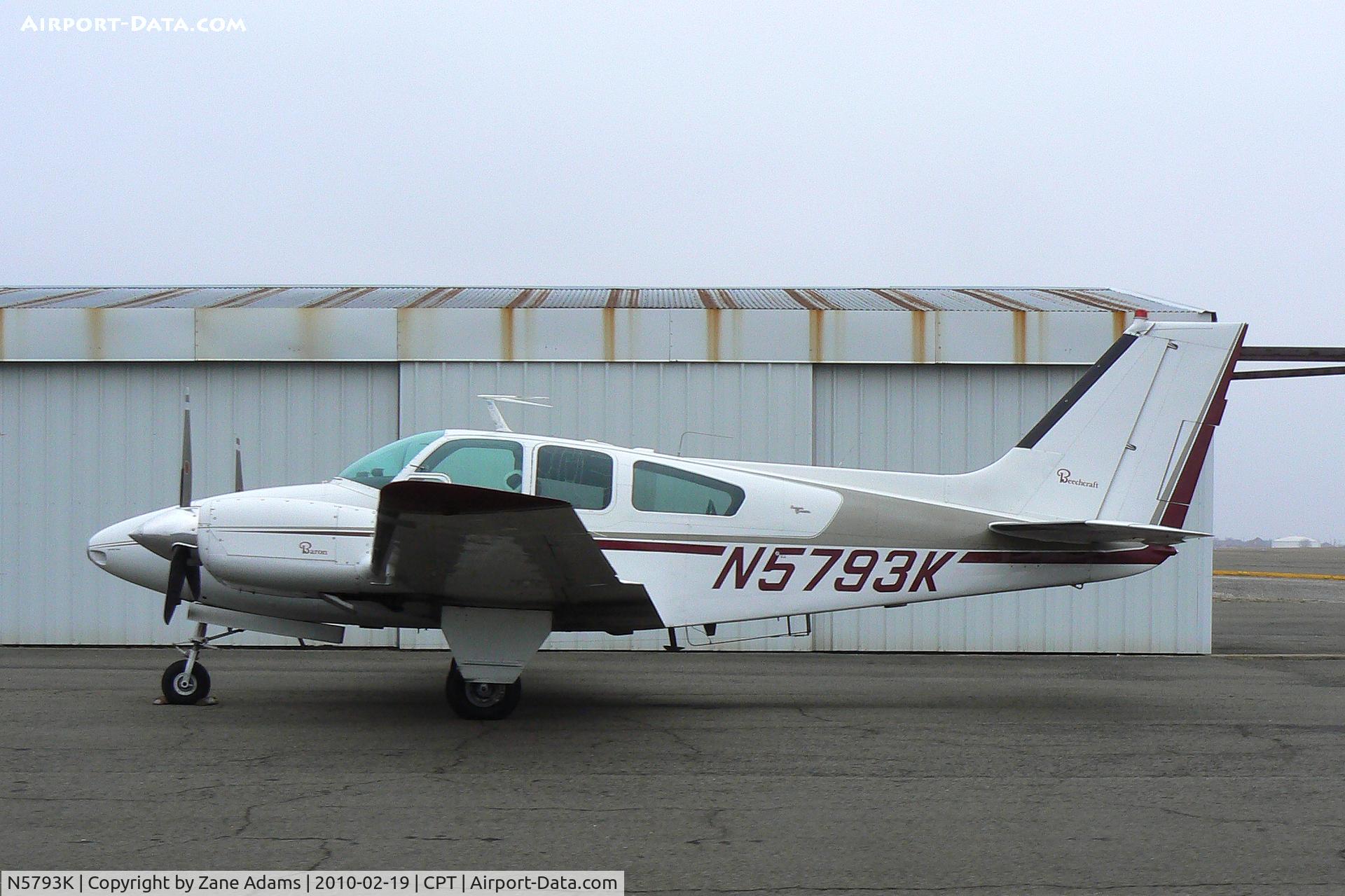 N5793K, 1964 Beech 95-B55 (T42A) Baron C/N TC-749, At Cleburne Municipal