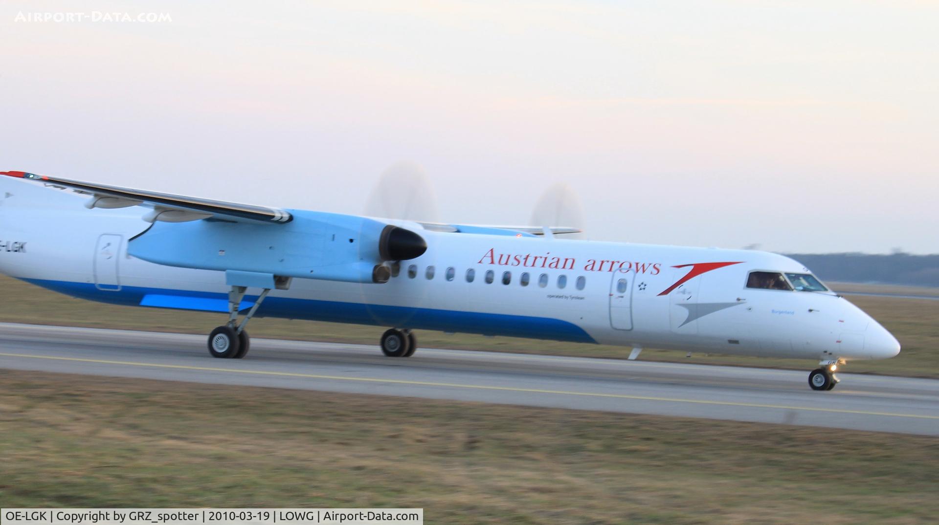 OE-LGK, 2009 De Havilland Canada DHC-8-402Q Dash 8 C/N 4280, AUA dash 8Q-400
