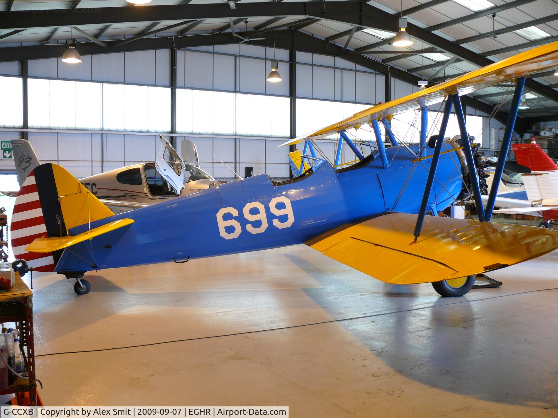 G-CCXB, 1942 Boeing A75L3 C/N 75-7854, Boeing-Stearman E75 Kaydet G-CCXB Skymax Aviation painted as USAAC 699