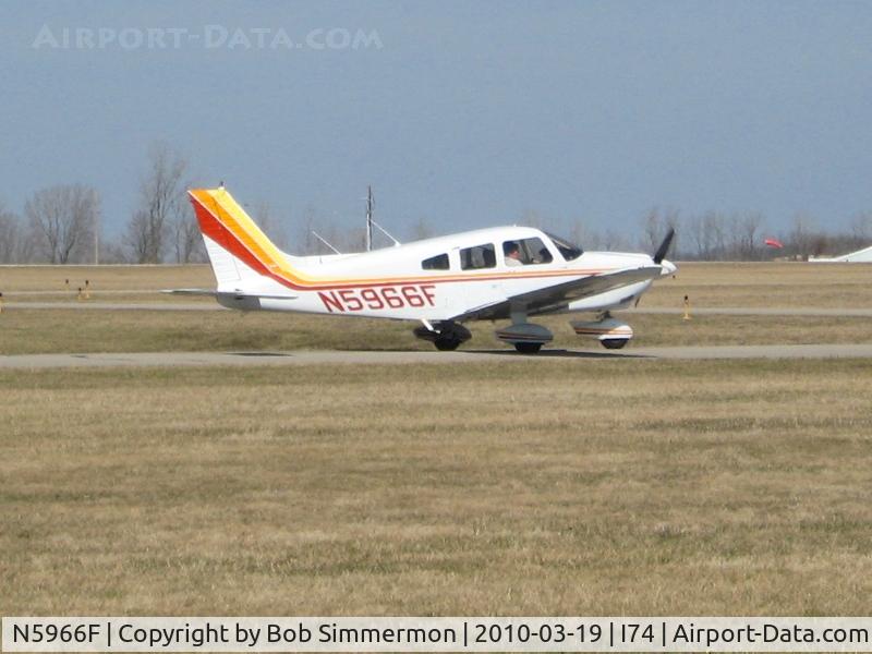 N5966F, 1976 Piper PA-28-181 C/N 28-7790146, On the ramp at Urbana, Ohio