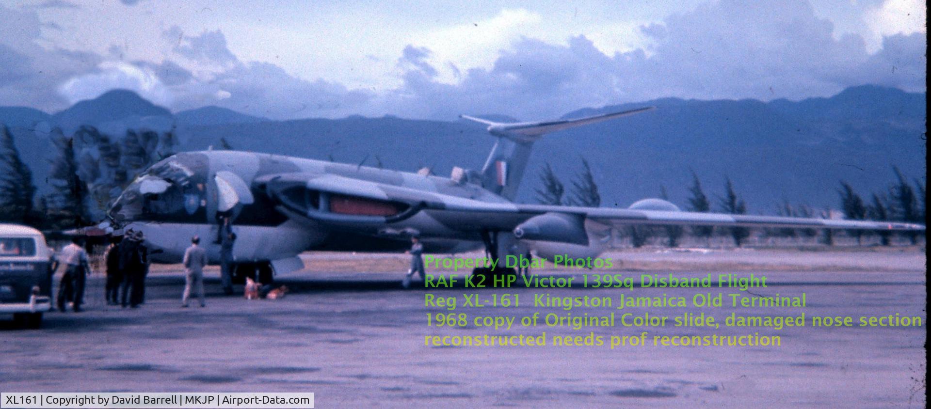 XL161, 1961 Handley Page Victor SR.2 C/N HP80/64, XL 161 and crew,Kingston Jamaica 1968 orig slide damaged at nose sec needs prof reconstruction