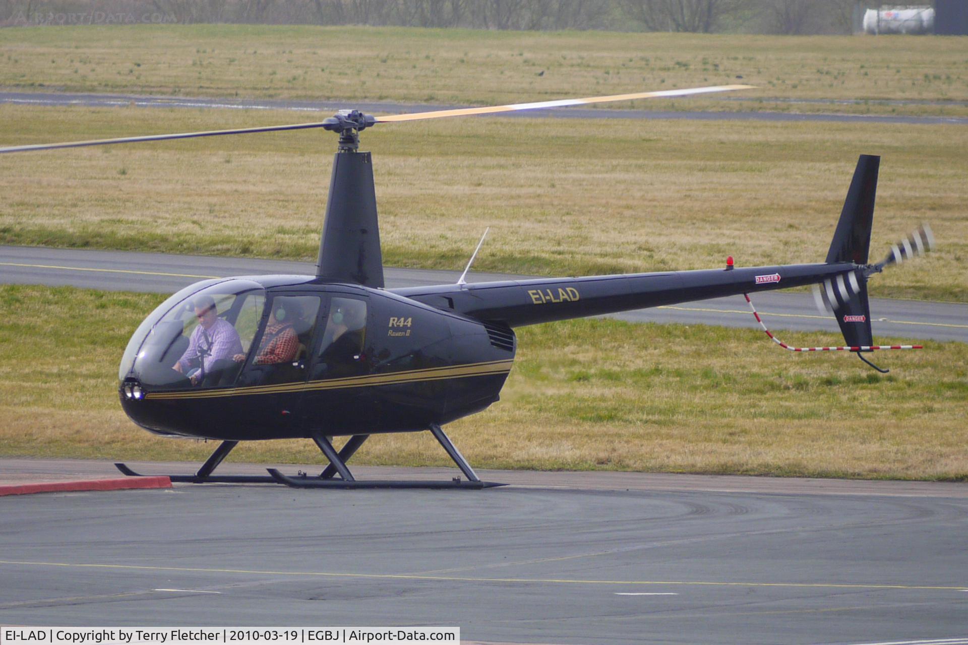 EI-LAD, 2005 Robinson R44 Raven II C/N 10779, Irish Robinson R44II at Gloucestershire (Staverton) Airport