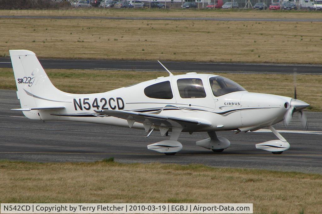 N542CD, 2004 Cirrus SR22 GTS C/N 1186, Cirrus SR22 at Gloucestershire (Staverton) Airport