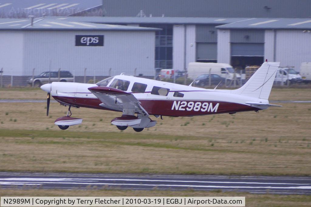 N2989M, 1977 Piper PA-32-300 Cherokee Six Cherokee Six C/N 32-7840062, 1977 Piper PA-32-300 landing at Gloucestershire (Staverton) Airport