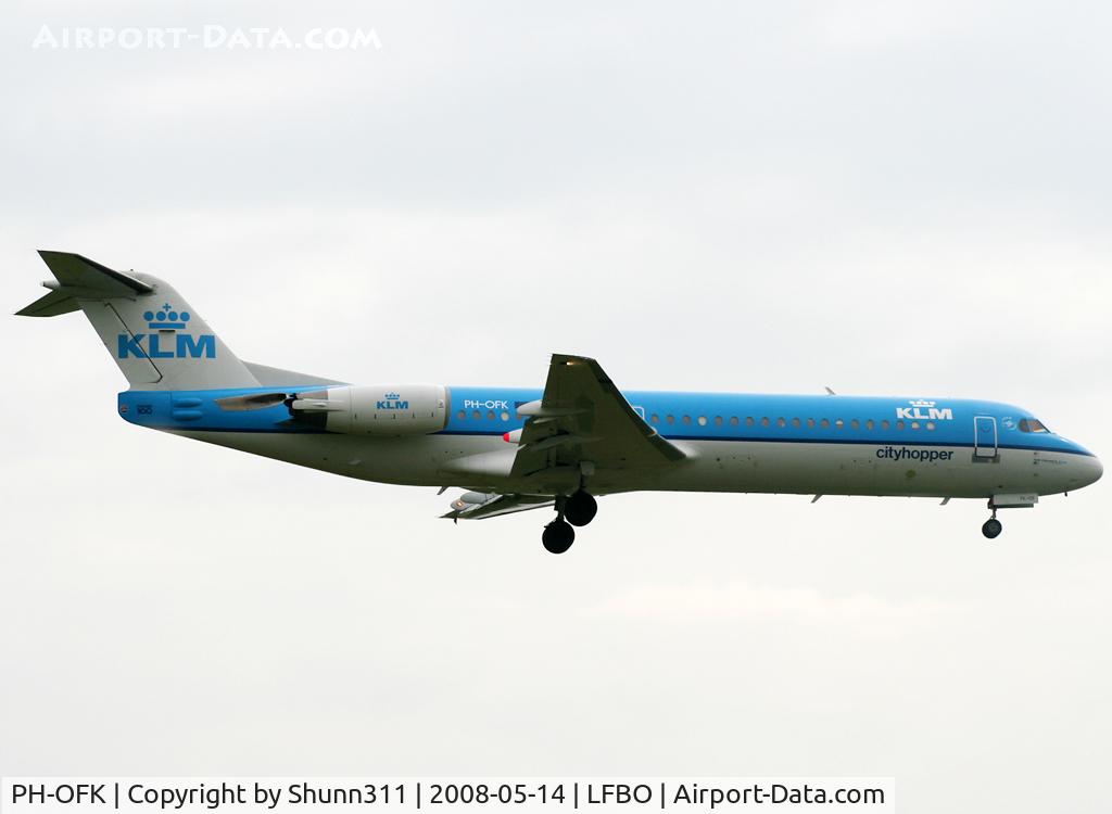 PH-OFK, 1988 Fokker 100 (F-28-0100) C/N 11249, Landing rwy 14R