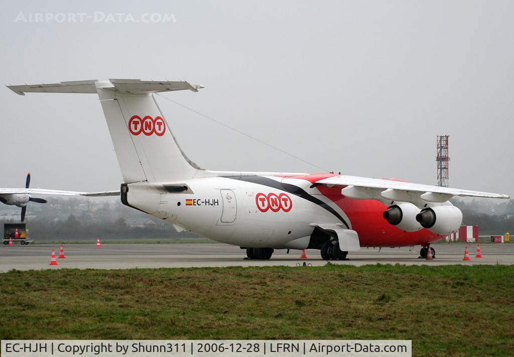 EC-HJH, 1988 British Aerospace BAe.146-200QT Quiet Trader C/N E2112, Parked at the Cargo area