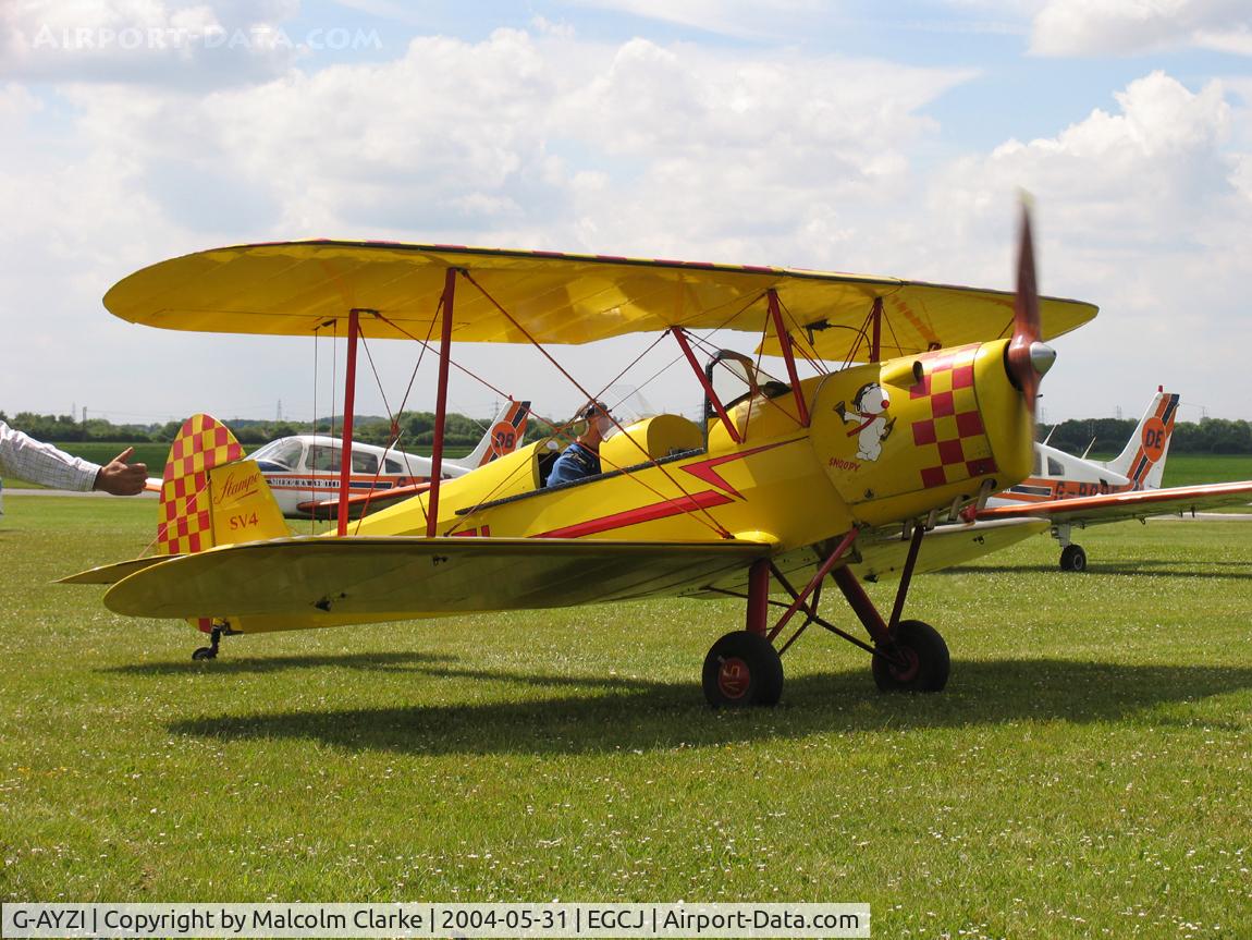 G-AYZI, 1951 Stampe-Vertongen SV-4C C/N 15, Stampe-Vertongen SV-4C. At Sherburn-in-Elmet's May Fly-in in 2004.