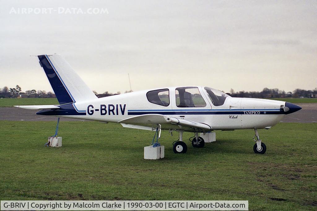 G-BRIV, 1989 Socata TB-9 Tampico C/N 939, Socata TB-9C Tampico Club at Cranfield Airport, UK in 1990.