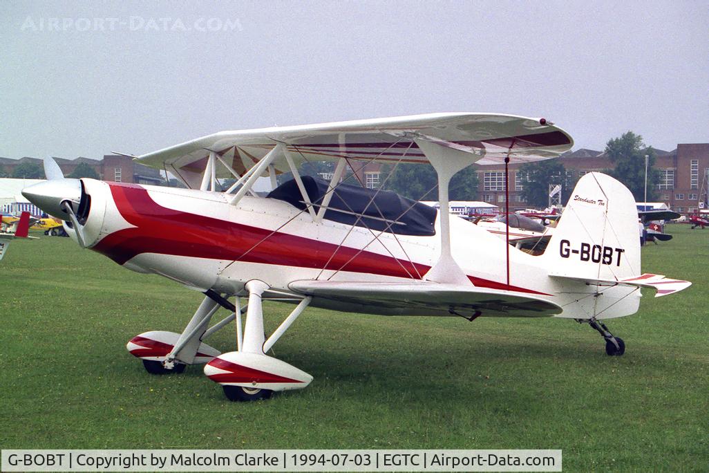 G-BOBT, 1983 Stolp SA-300 Starduster Too C/N CJ-01, Stolp SA-300 Starduster Too. At the 1994 PFA Rally, Cranfield Airport..