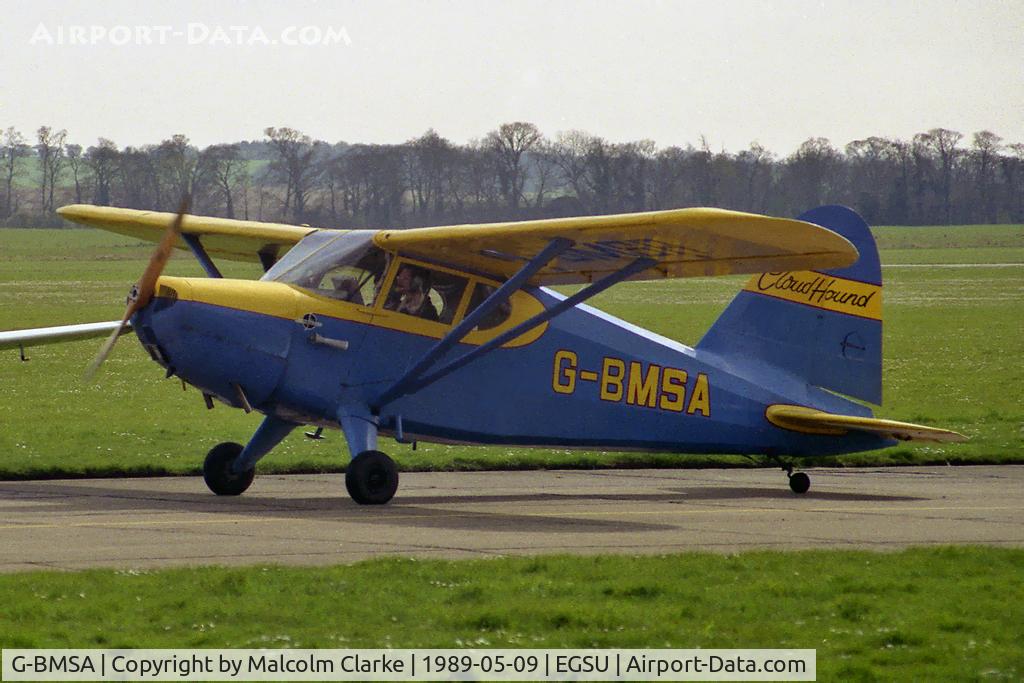 G-BMSA, 1939 Stinson HW-75 C/N 7040, Stinson HW-75 Voyager at Duxford Airfield in 1989.