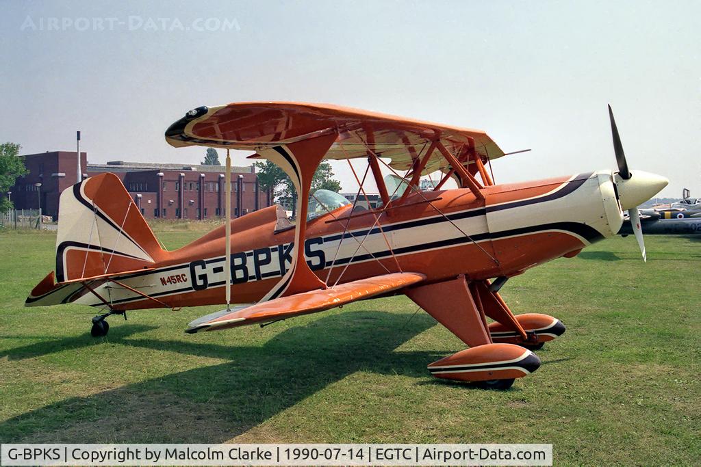 G-BPKS, 1980 Stolp SA-300 Starduster Too C/N 1064, Stolp SA-300 Starduster Too at Cranfield Airport in 1990.
