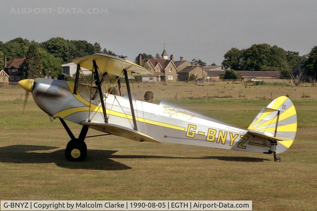 G-BNYZ, 1946 Stampe-Vertongen SV-4C C/N 200, Stampe-Vertongen SV-4E at Old Warden Airfield in 1990.
