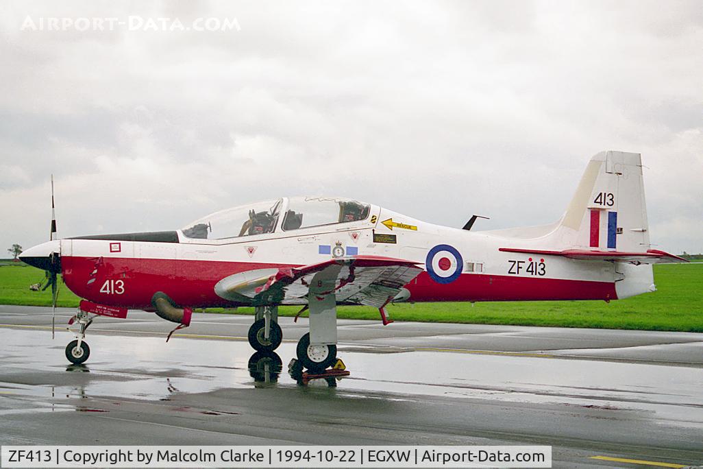 ZF413, 1992 Short S-312 Tucano T1 C/N S132/T103, Short S-312 Tucano T1. From RAF No 6 FTS based at Finningley at RAF Waddington's Photocall 94.