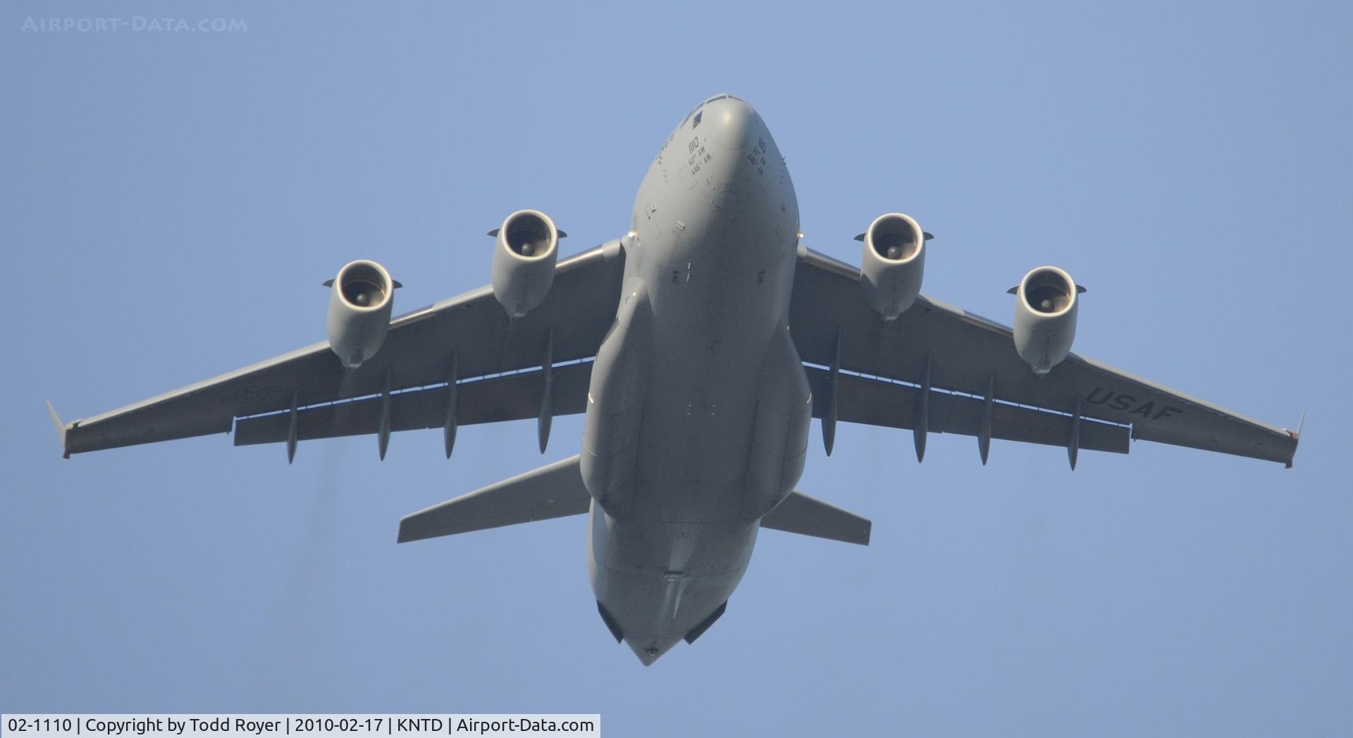 02-1110, 2002 Boeing C-17A Globemaster III C/N P-110, From the backyard