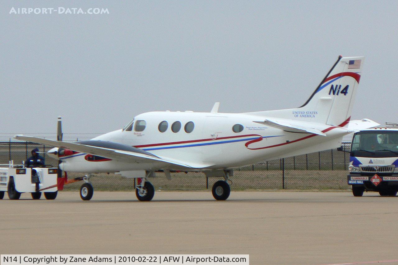 N14, Hawker Beechcraft Corp C90GTI King Air C/N LJ-1972, FAA Kingair at Fort Worth Alliance Airport
