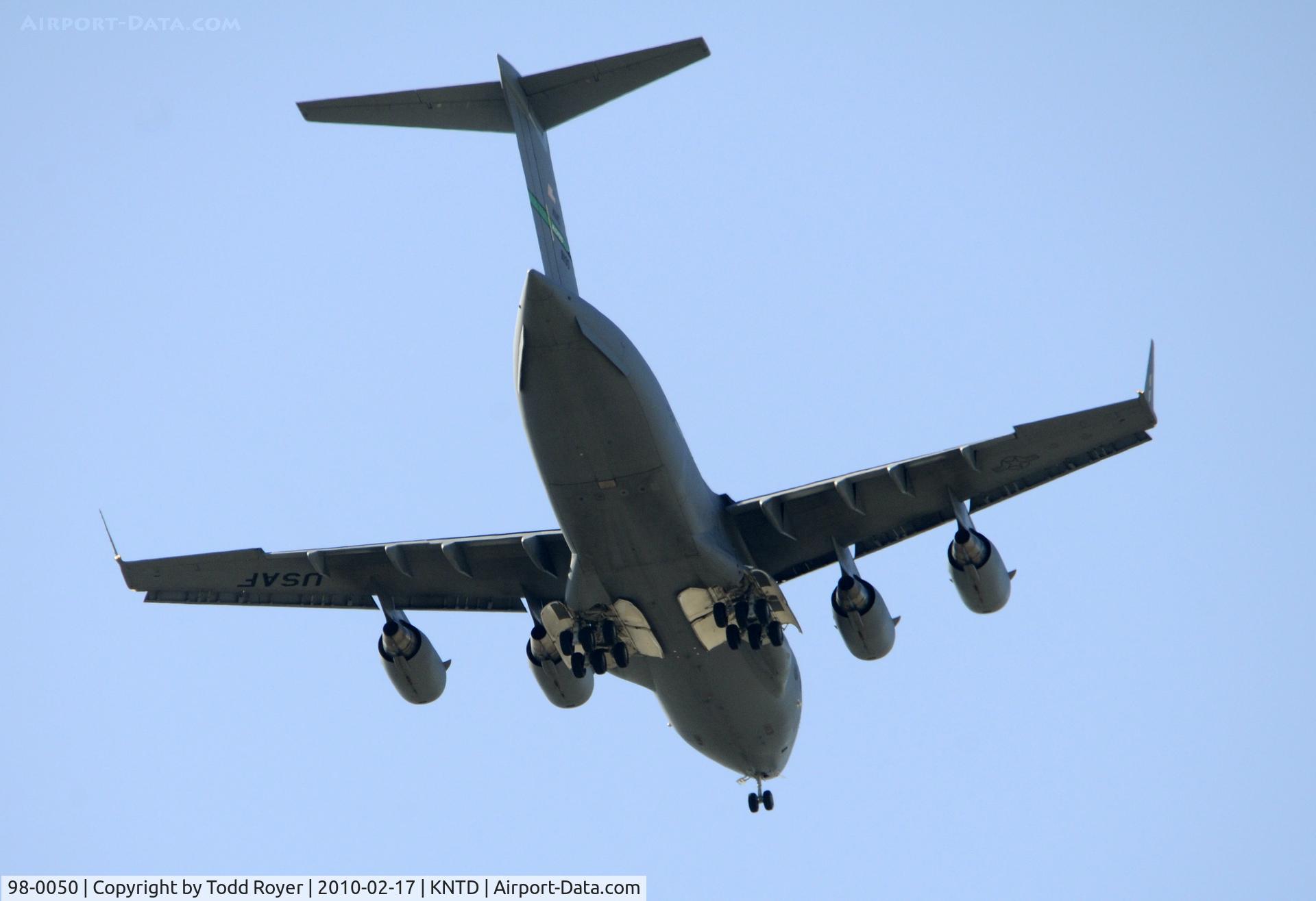 98-0050, 1998 Boeing C-17A Globemaster III C/N 50054/P-50, From the backyard