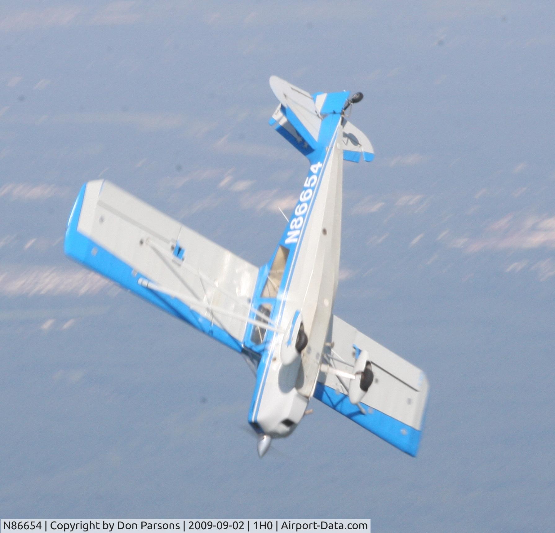 N86654, 1974 Bellanca 7ECA Citabria C/N 1014-74, N86654 in a spin