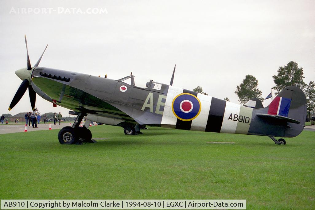 AB910, Supermarine 349 Spitfire LF.Vb C/N CBAF.1061, Supermarine 349 Spitfire LF5B. From the RAF's Battle of Britain Memorial Flight, Coningsby at RAF Coningsby's Photocall 94.