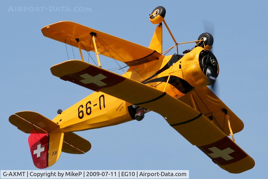 G-AXMT, 1938 Bucker Bu-133C Jungmeister C/N 46, On display at Breighton.