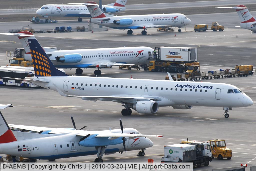 D-AEMB, 2009 Embraer 195LR (ERJ-190-200LR) C/N 19000297, Augsburg Airways Embraer ERJ190-200LR