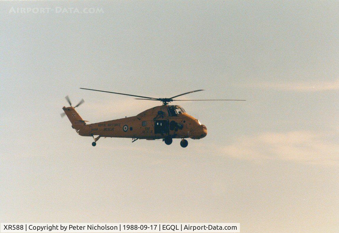 XR588, 1962 Westland Wessex HC.2 C/N WA121, Wessex HC.2 of 22 Squadron on a fly-past at the 1988 RAF Leuchars Airshow.