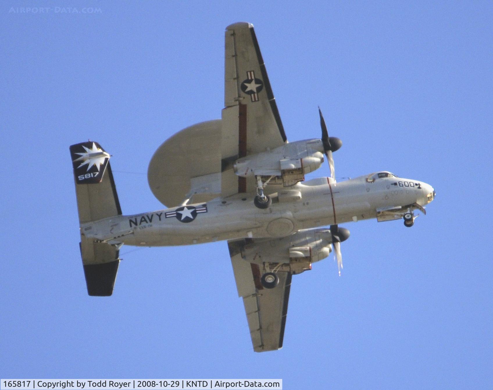 165817, 2000 Northrop Grumman E-2C Hawkeye C/N A188, From the backyard