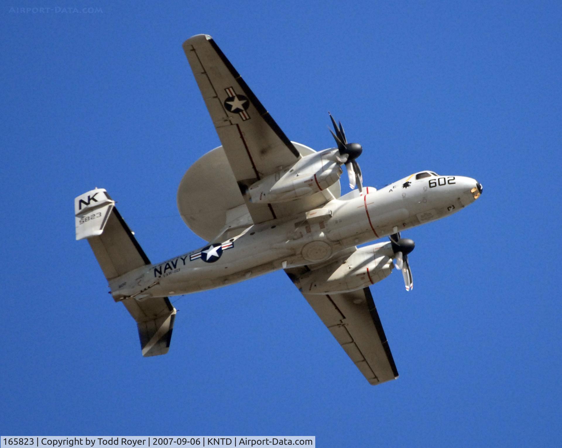 165823, Northrop Grumman E-2C Hawkeye C/N A194, From the backyard