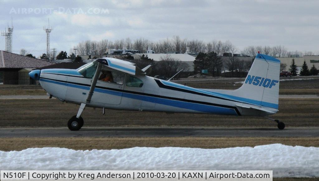 N510F, 1956 Cessna 180 C/N 32451, Cessna 180 Skywagon taxiing to departure on runway 31.