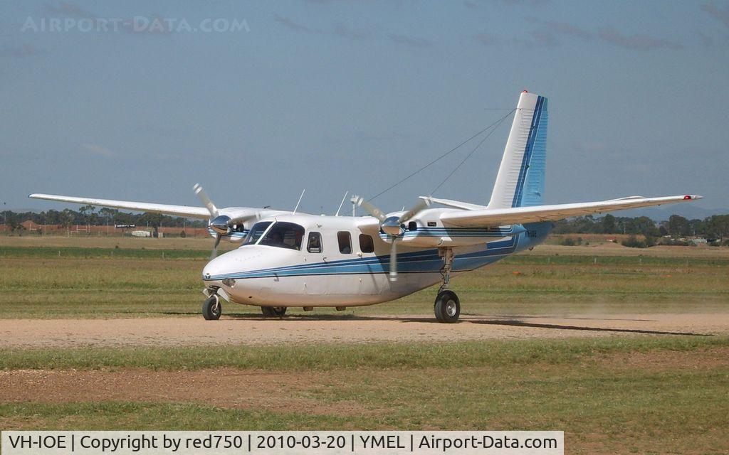 VH-IOE, 1960 Aero Commander 500-A C/N 500A-985-34, Taken at Melton airfield, at the airshow commemorating the 100th anniversary of controlled powered flight in Australia on 18 March 1910 by Harry Houdini