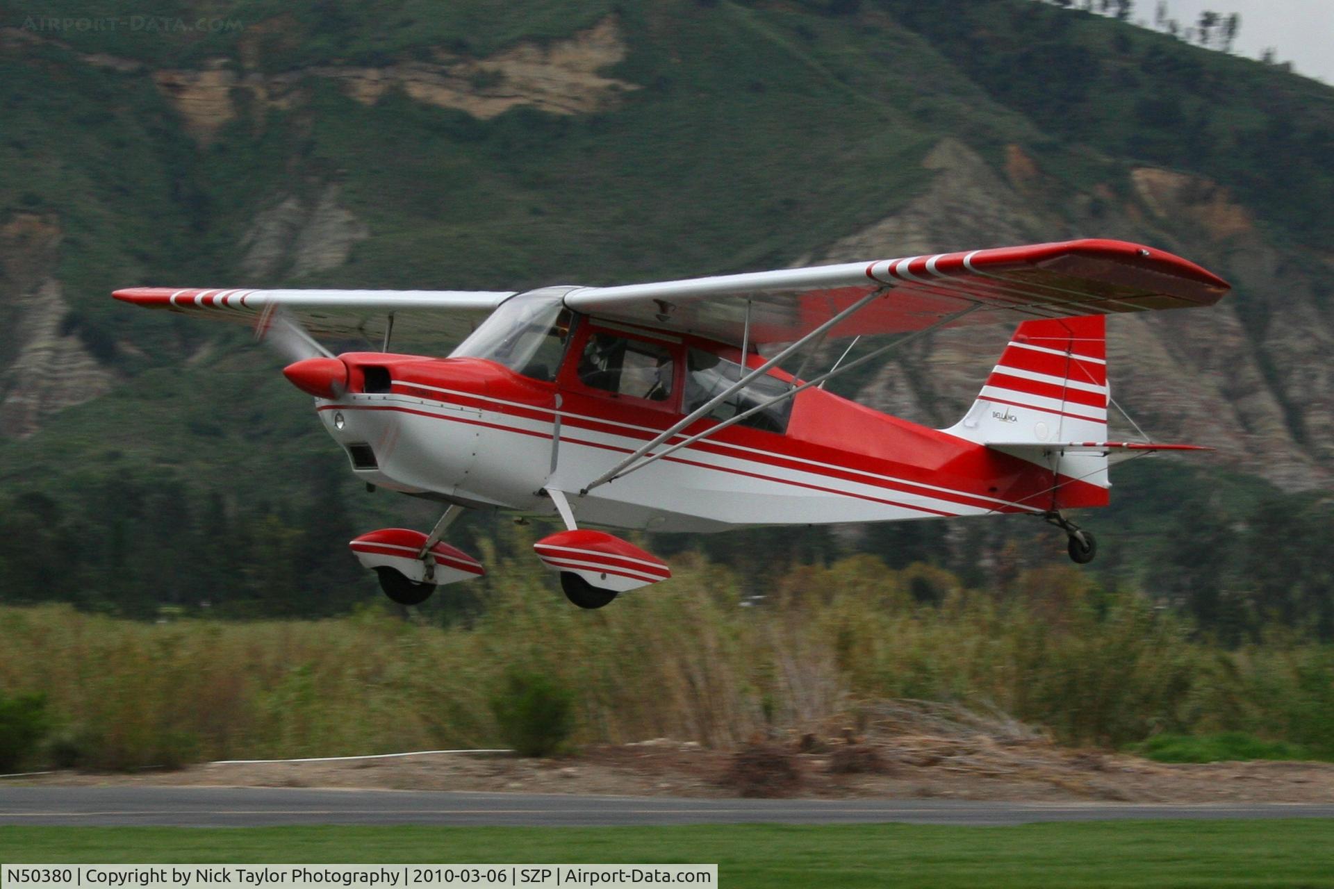 N50380, 1979 Bellanca 7ECA Citabria Citabria C/N 1291-79, Landing RWY 4 before the rain
