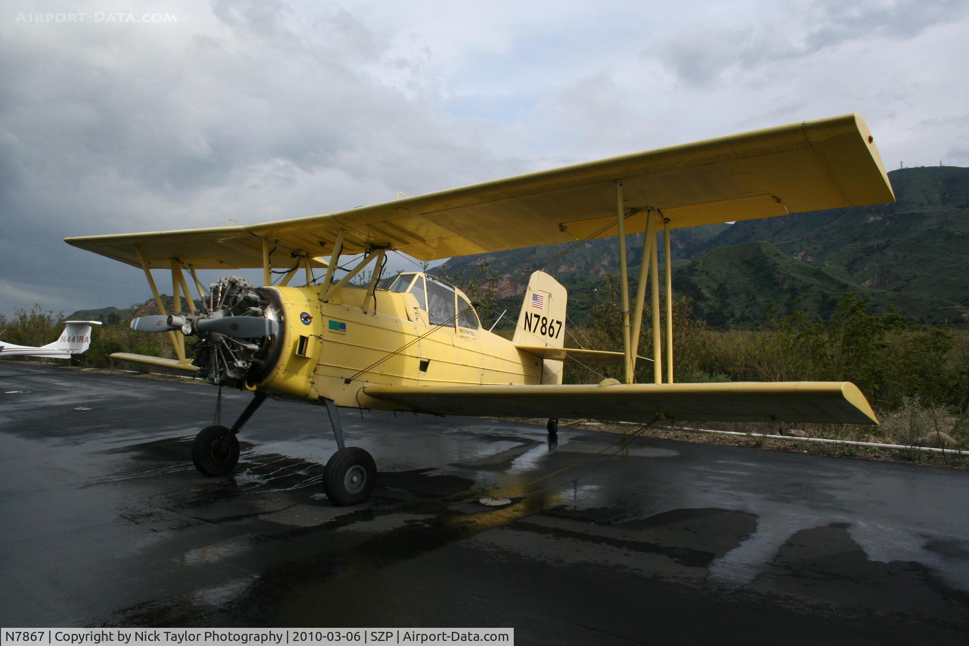 N7867, 1972 Grumman-Schweizer G-164A C/N 999, Sitting in the rain