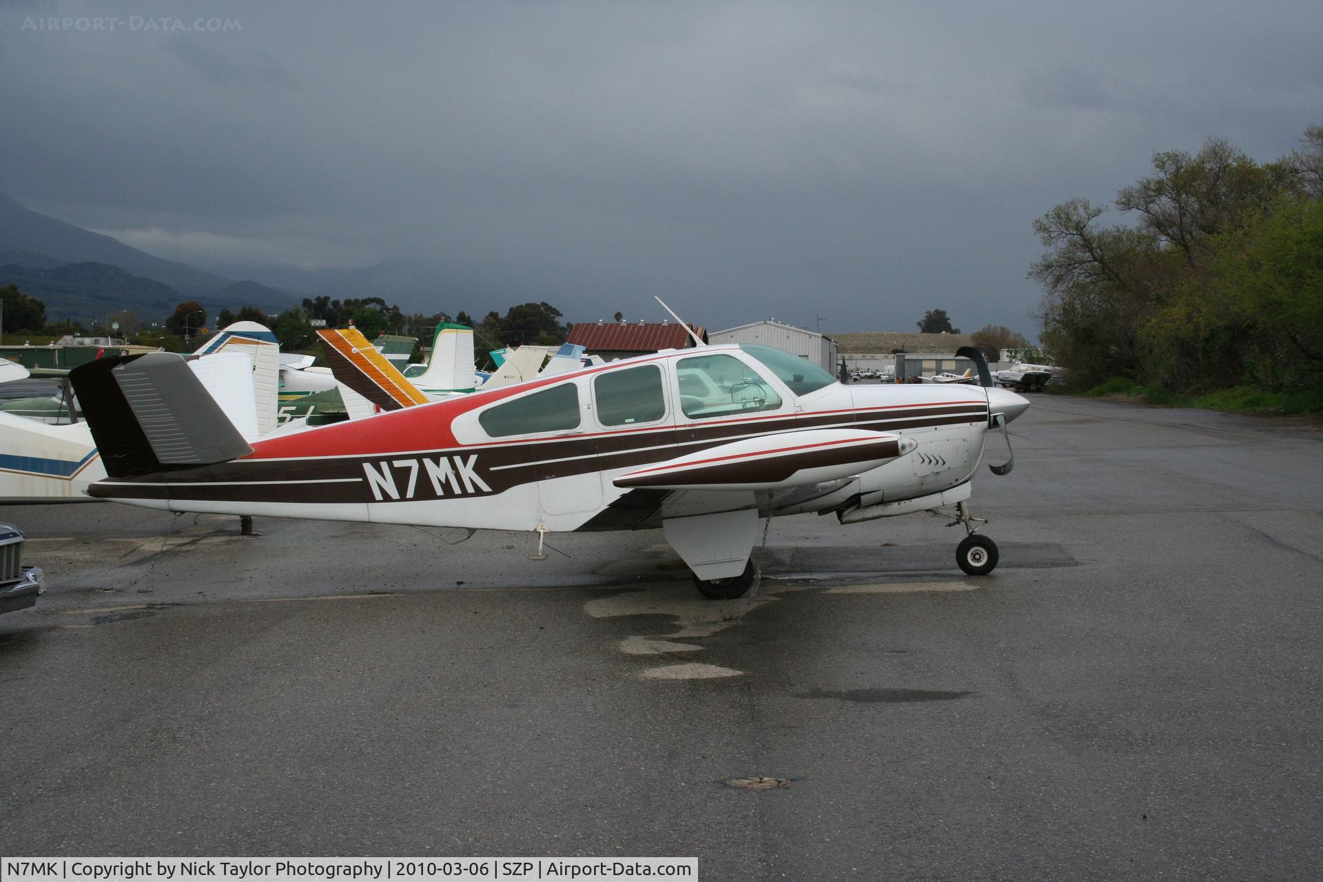 N7MK, 1951 Beech C35 Bonanza C/N D-3033, Gear up landing damage