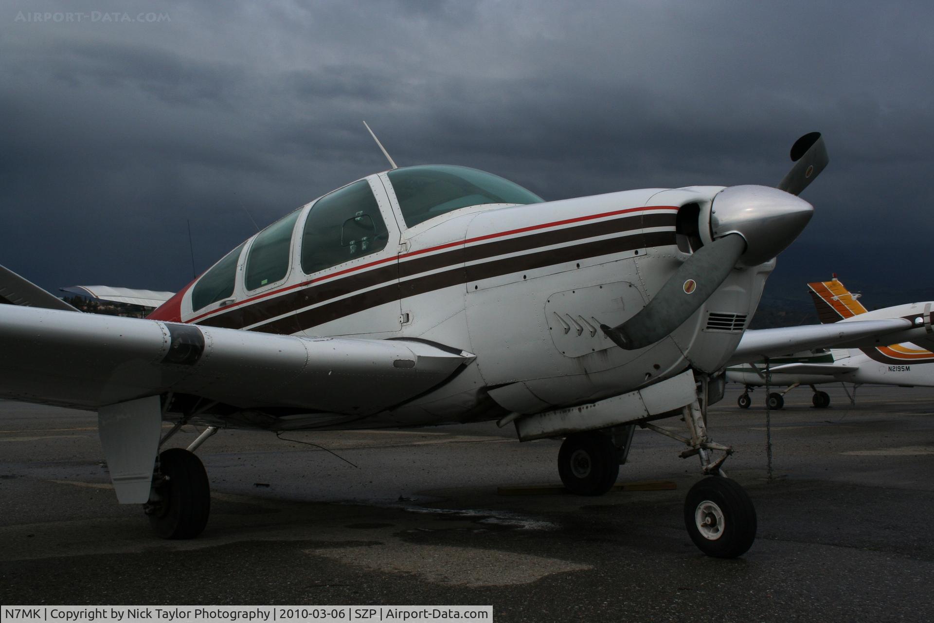 N7MK, 1951 Beech C35 Bonanza C/N D-3033, Gear up landing damage
