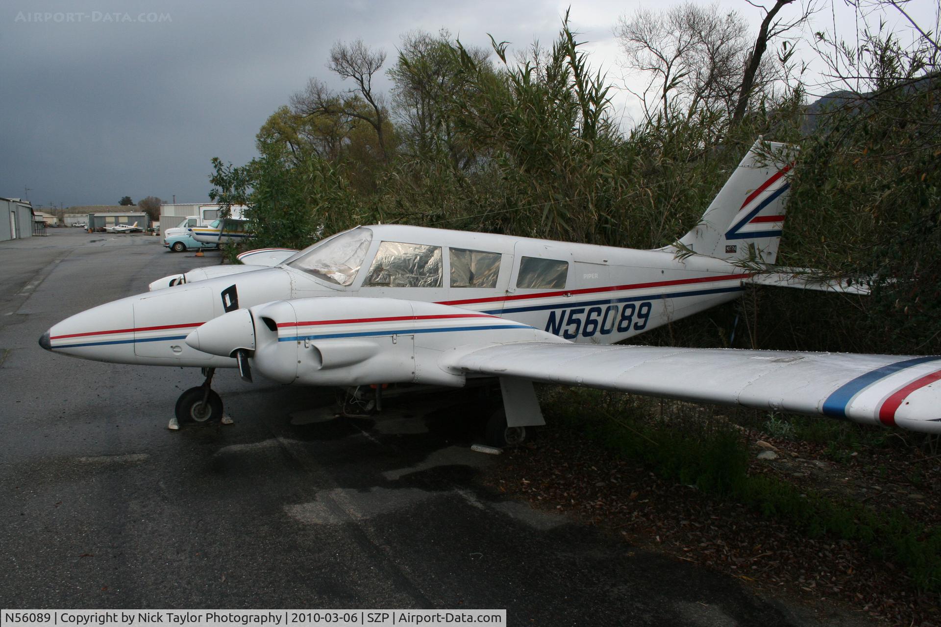 N56089, 1973 Piper PA-34-200 C/N 34-7350281, Forgotten and striped