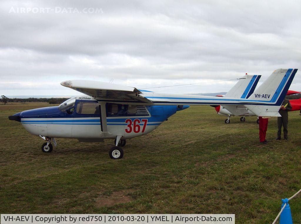 VH-AEV, 1974 Cessna 337G Super Skymaster C/N 33701578, This aircraft is used during the summer bushfire season as a firespotting aircraft.