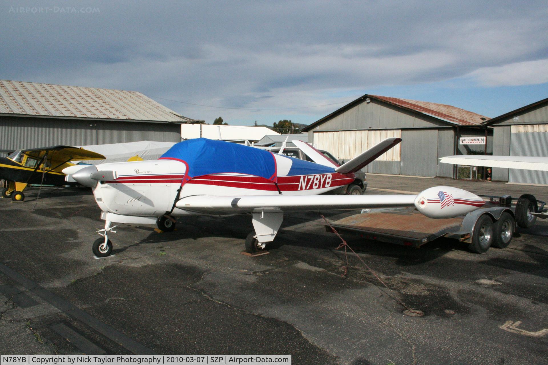 N78YB, 1950 Beech B35 Bonanza C/N D-2493, Damaged on right wing leading edge