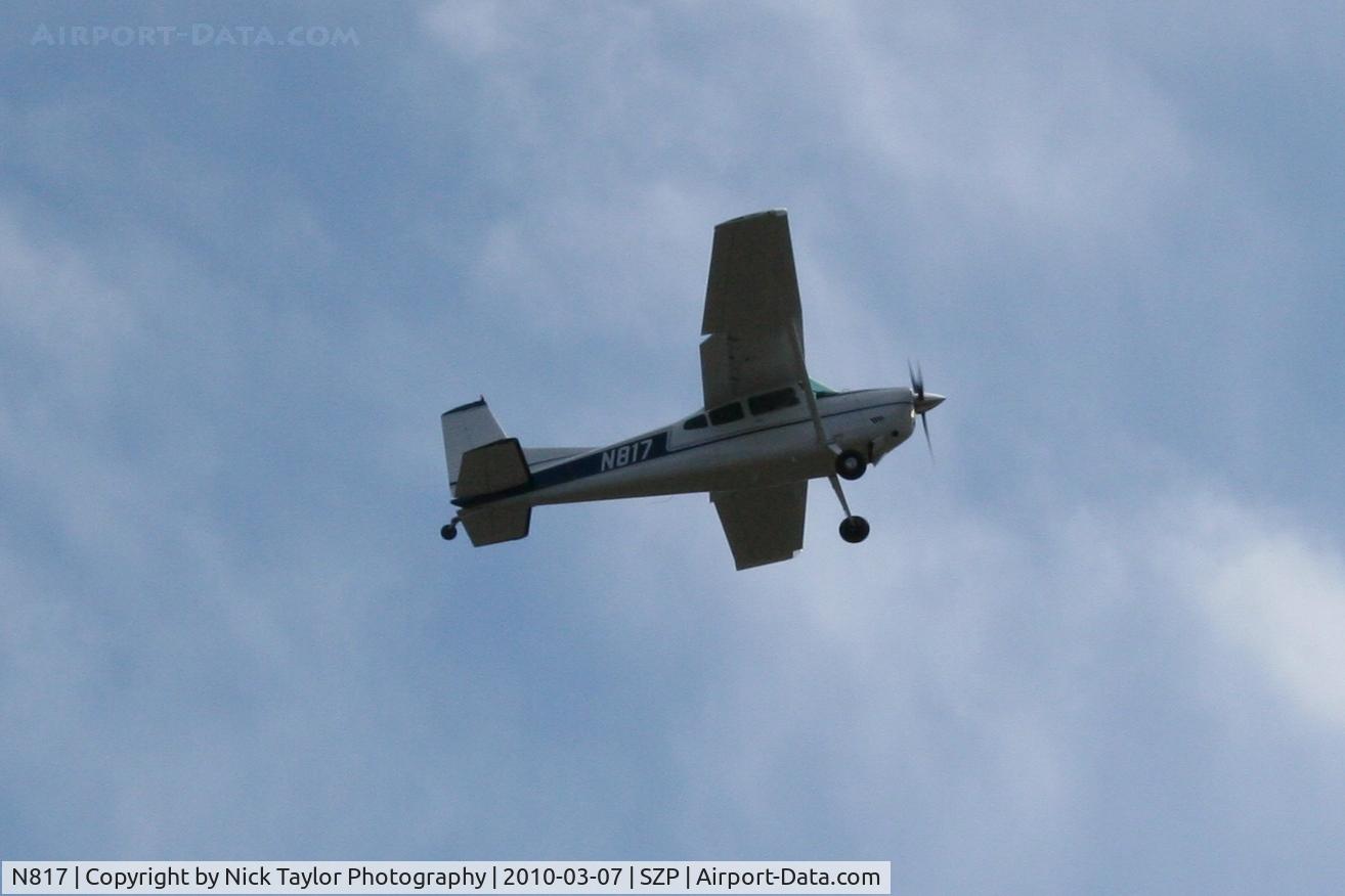 N817, 1977 Cessna 180K Skywagon C/N 18052844, Departing 22 1st Sunday