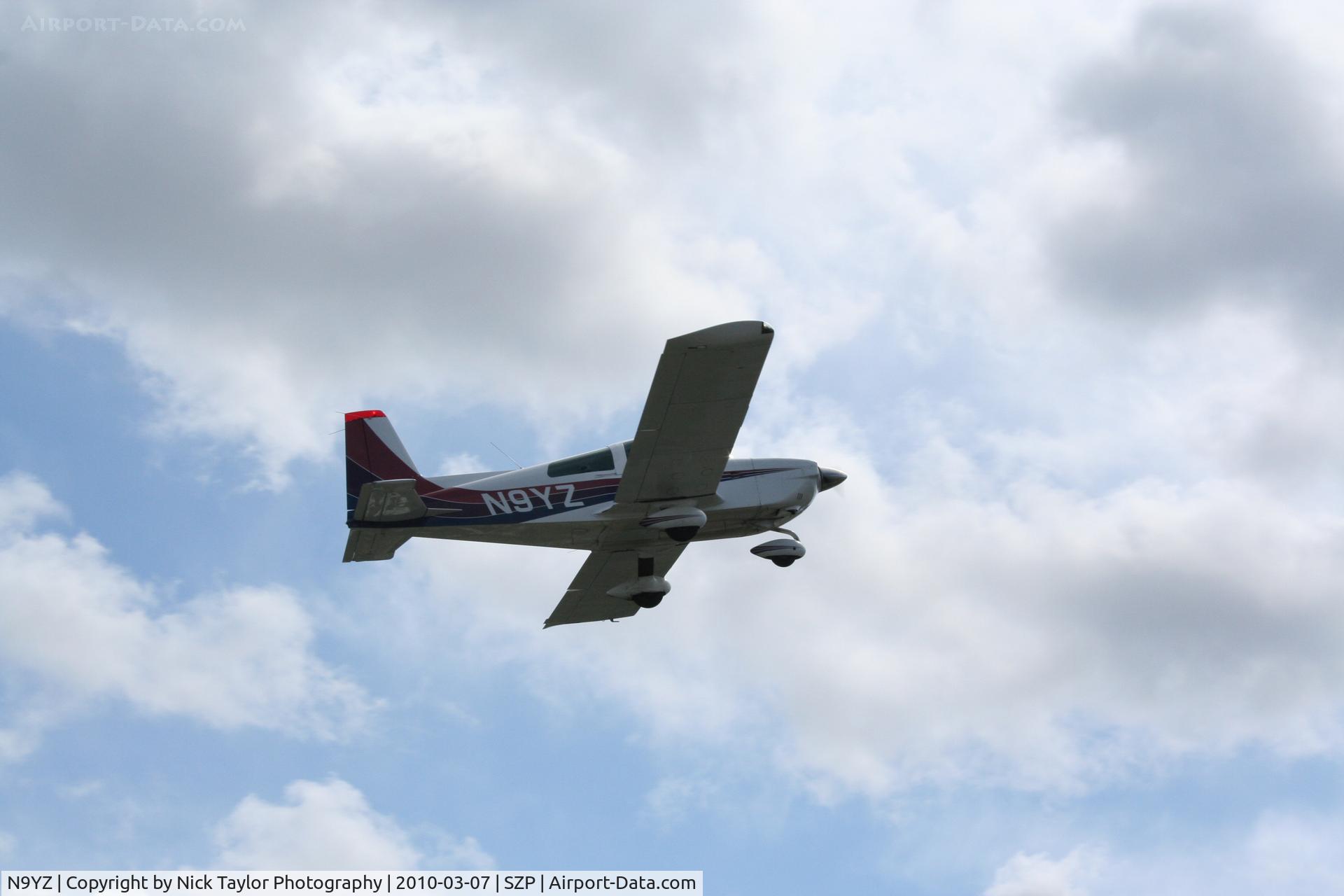 N9YZ, 1975 Grumman American AA-5A Cheetah C/N AA5-0822, Taking off RWY 22