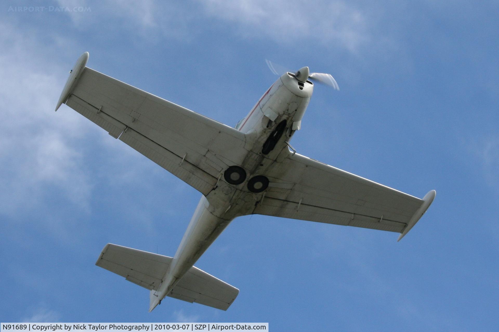 N91689, 1946 North American Navion (NA-145) C/N NAV-4-431, Taking off RWY 22