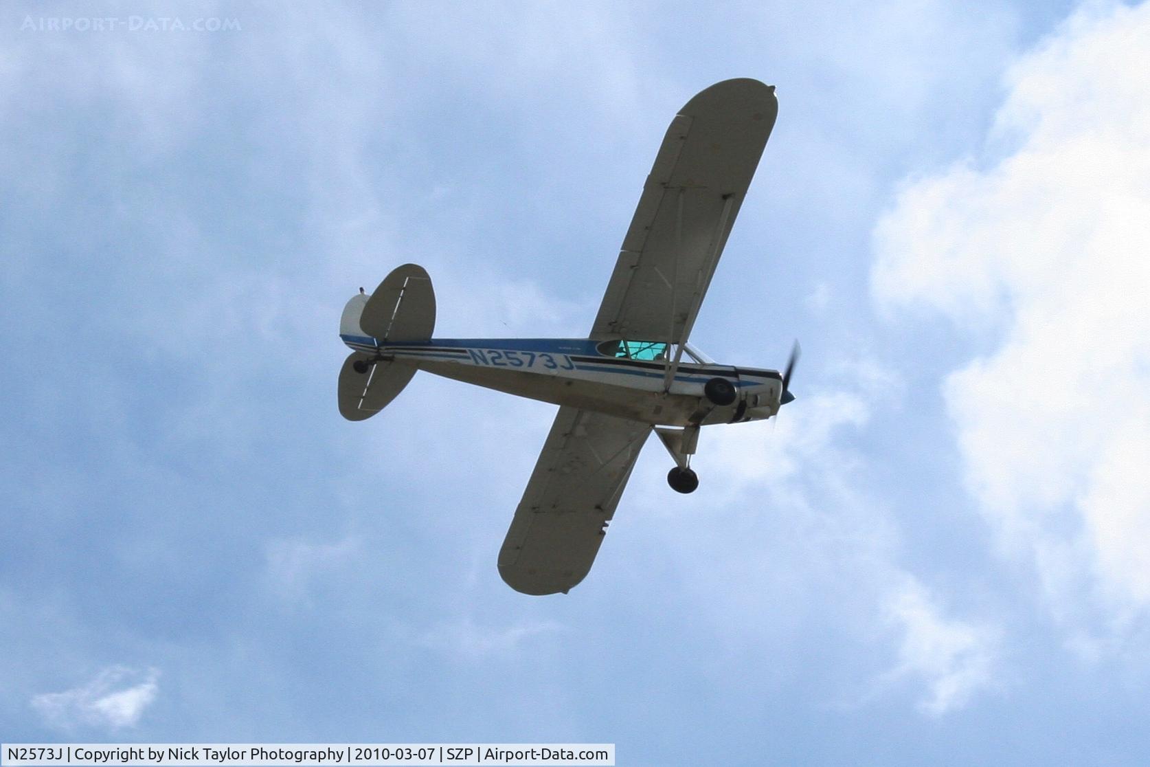 N2573J, 1979 Piper PA-18-150 Super Cub C/N 18-7909132, Departing 22 1st Sunday