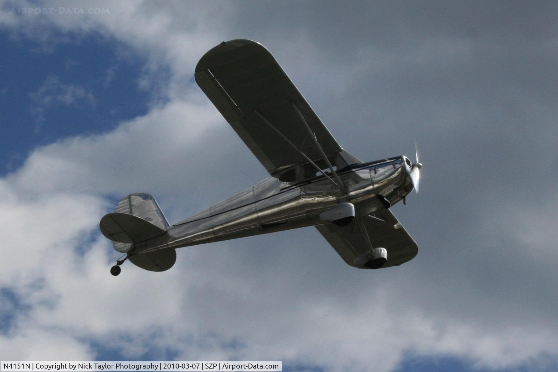 N4151N, 1947 Cessna 140 C/N 13873, Departing 22 1st Sunday