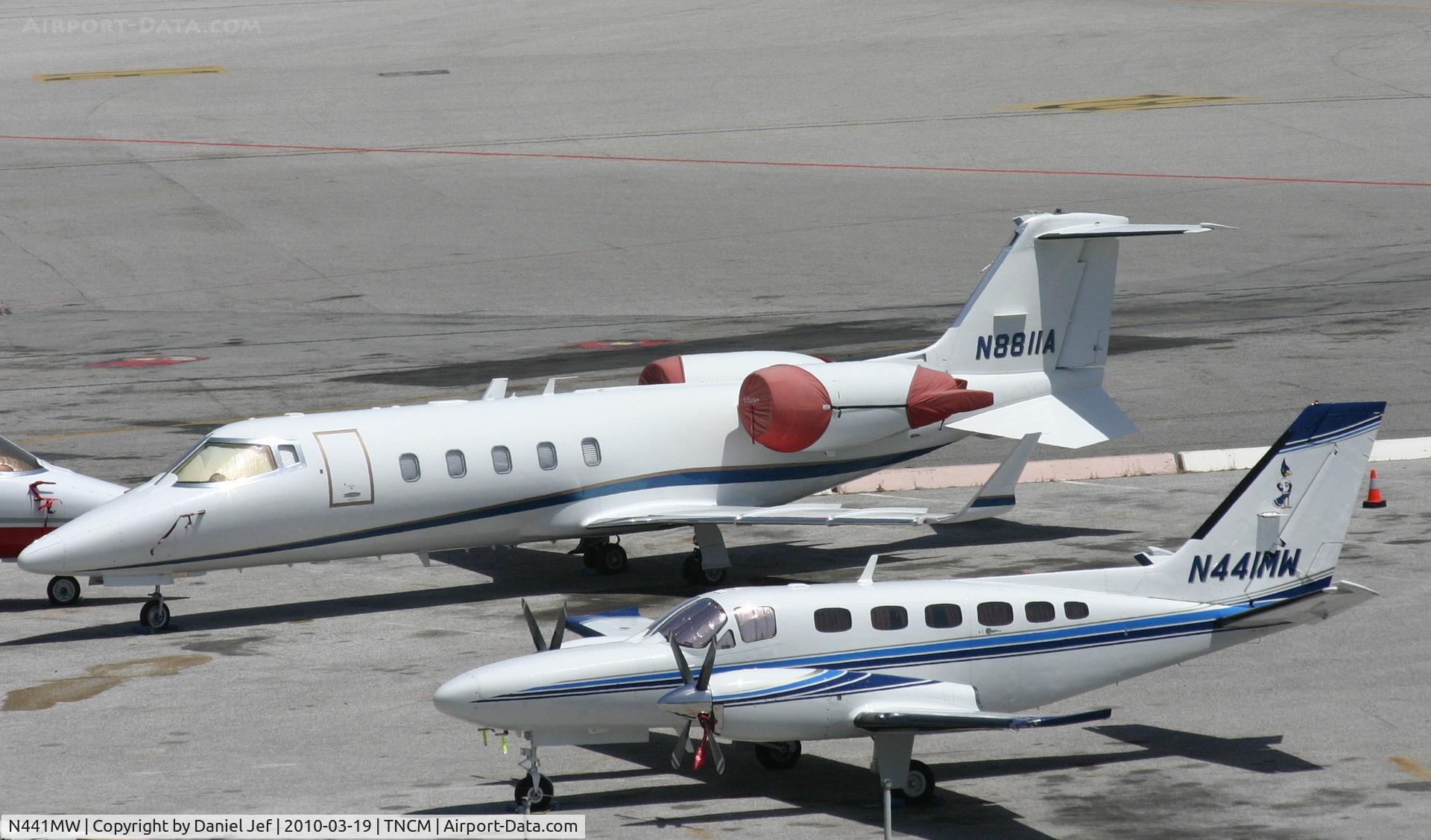 N441MW, 1983 Cessna 441 Conquest II C/N 441-0286, N441mw park at the main ramp at TNCM