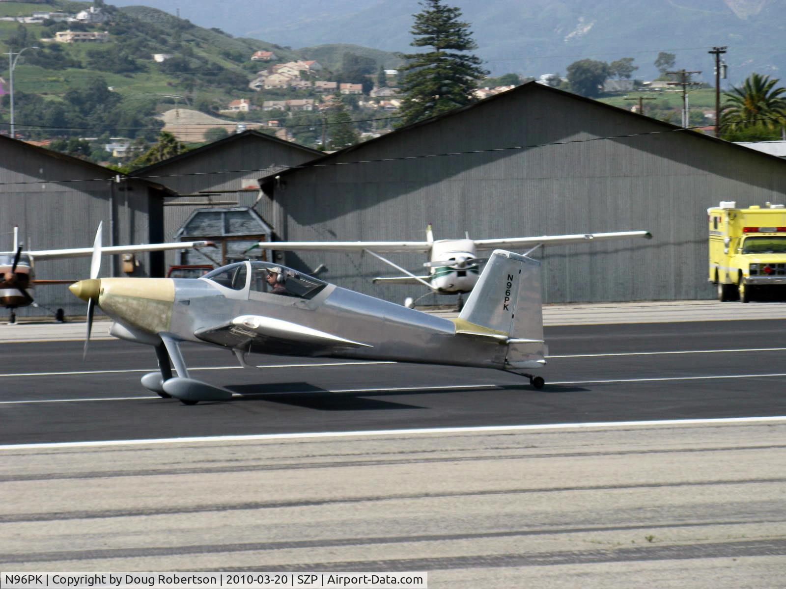 N96PK, 2007 Vans RV-6 C/N 60581, 2007 Cavallo SPECIAL, modified VAN's RV-6.2, Aero Sport Power IO-360-B1B 180+ Hp, takeoff roll Rwy 22