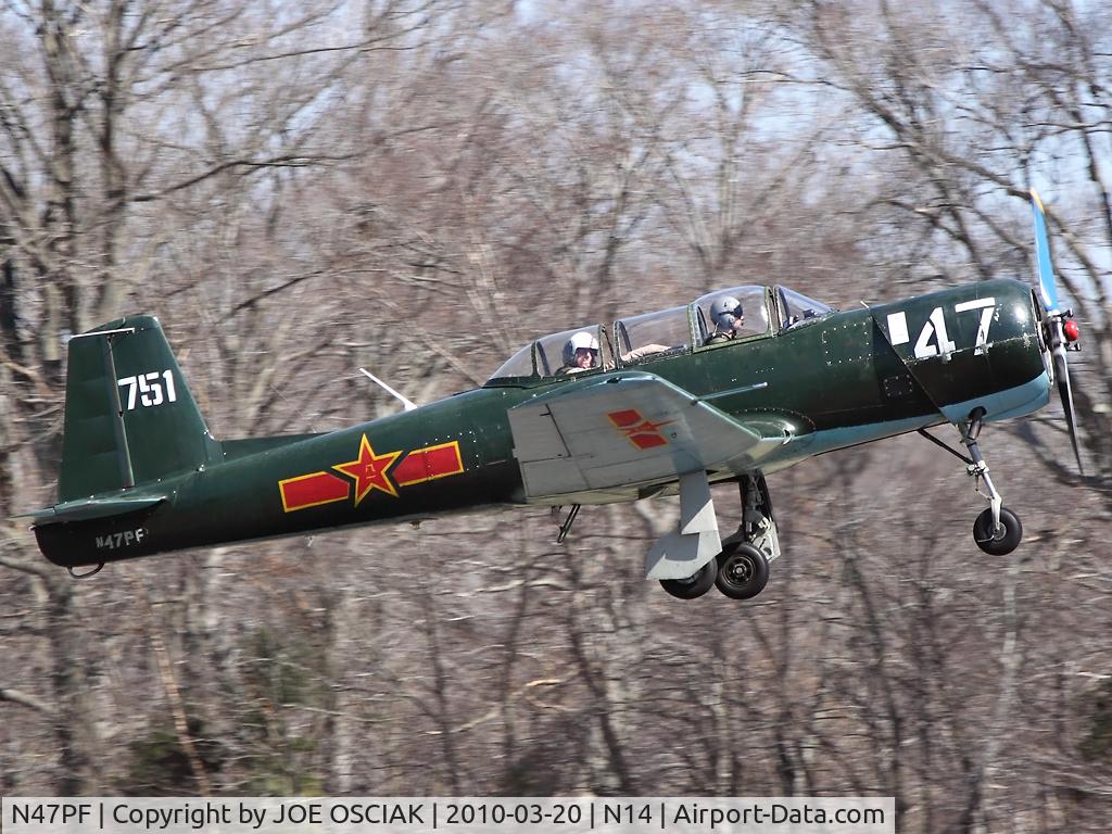 N47PF, 1983 Nanchang CJ-6A C/N 4032003, Leaving N14