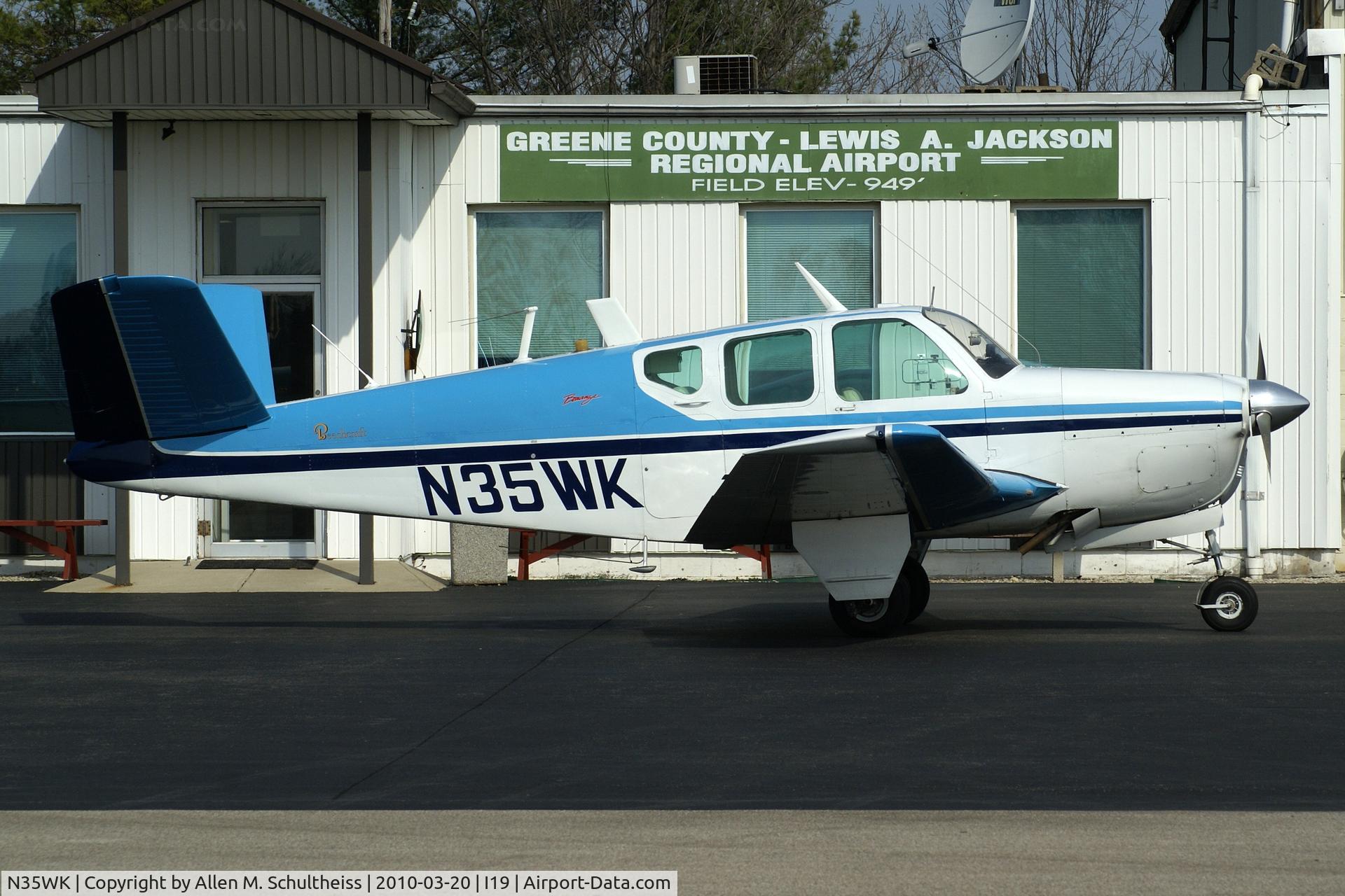 N35WK, 1955 Beech F35 Bonanza C/N D-4366, Beech F35