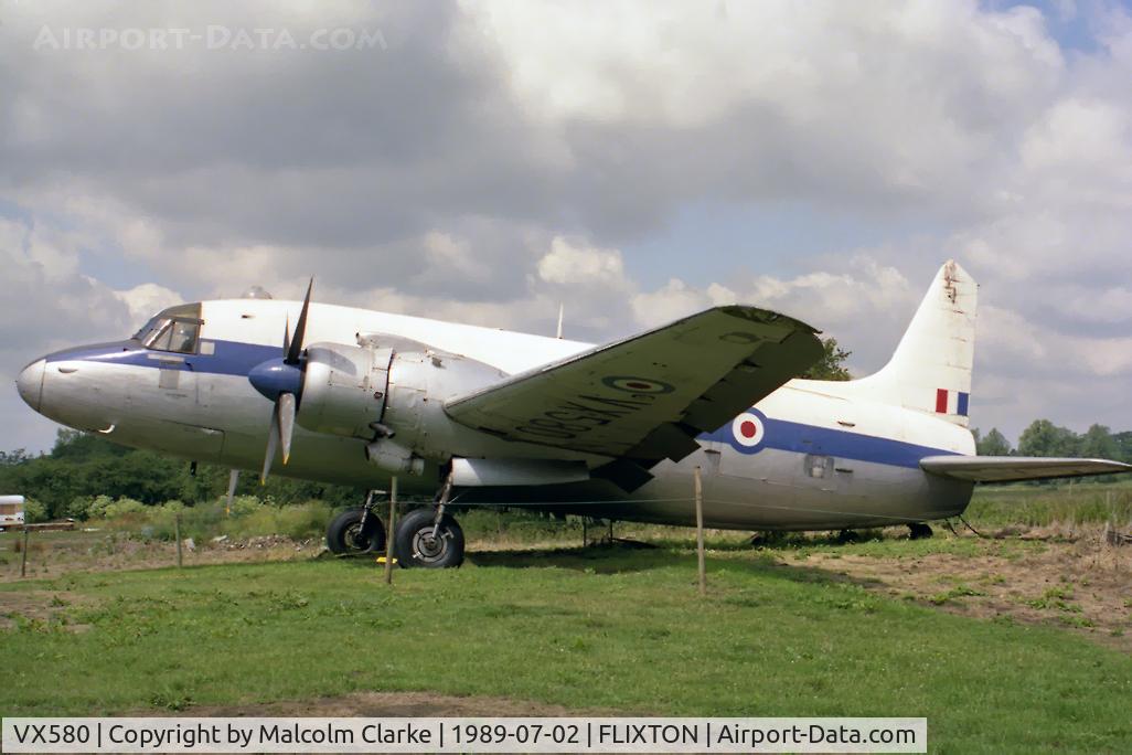 VX580, 1950 Vickers 659 Valetta C2 C/N 432, Vickers 659 Valetta C2. At the Norfolk & Suffolk Aviation Museum, Flixton in 1989..